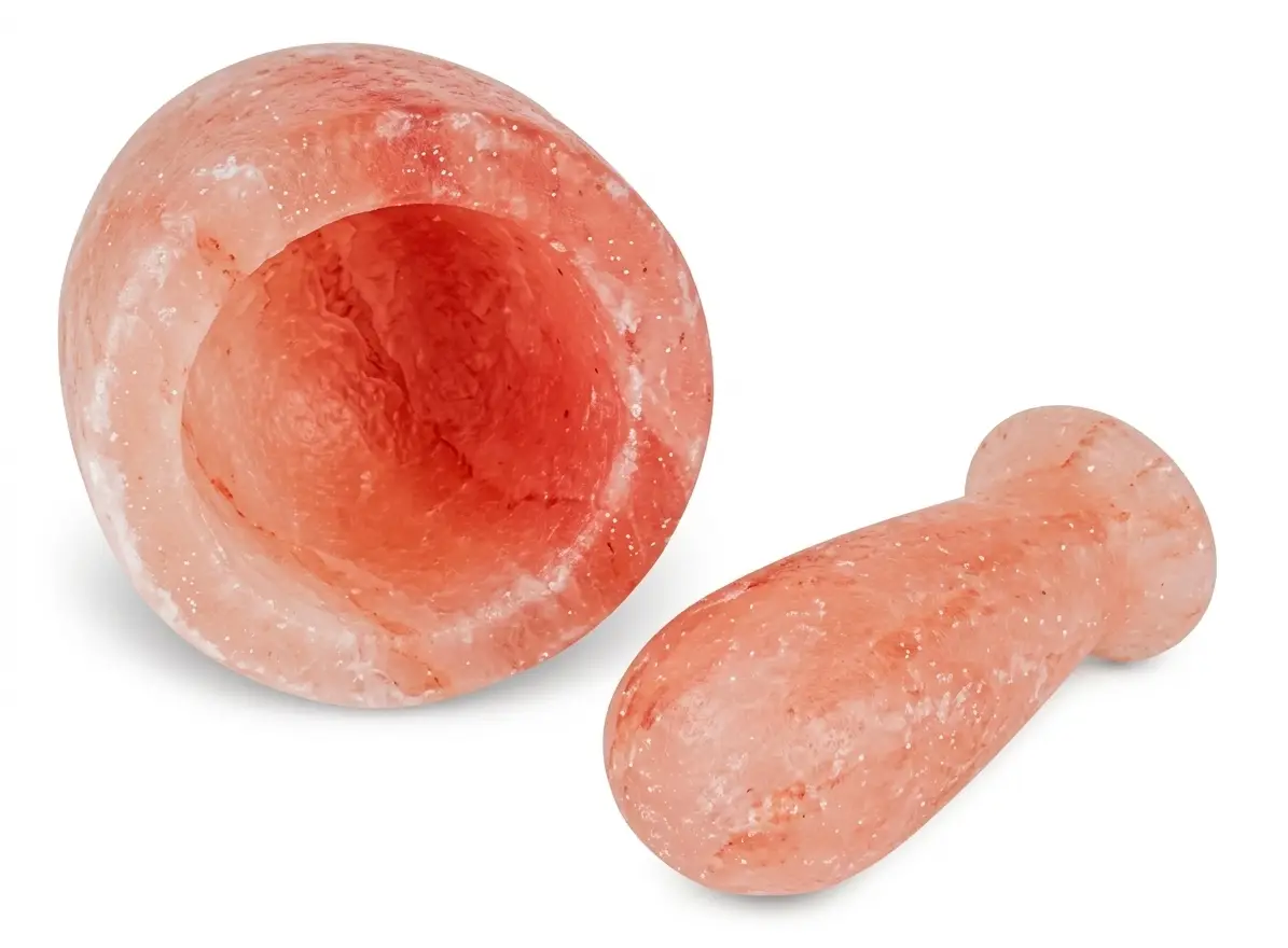 Pink Himalayan salt Mortar and Pestle set - Image 6