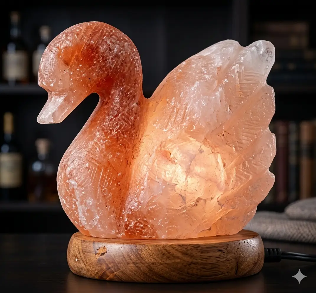 Swan/Duck shaped Pink salt lamp