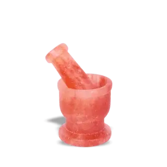 Pink Himalayan salt Mortar and Pestle set - Image 4