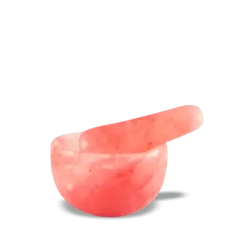 Pink Himalayan salt Mortar and Pestle set - Image 3