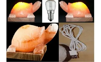 Turtle shape hand carved pink salt lamp - Image 6